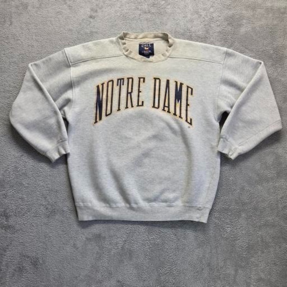 Vintage Galt Crew Sweatshirt Mens Medium Gray Notre Dame Irish